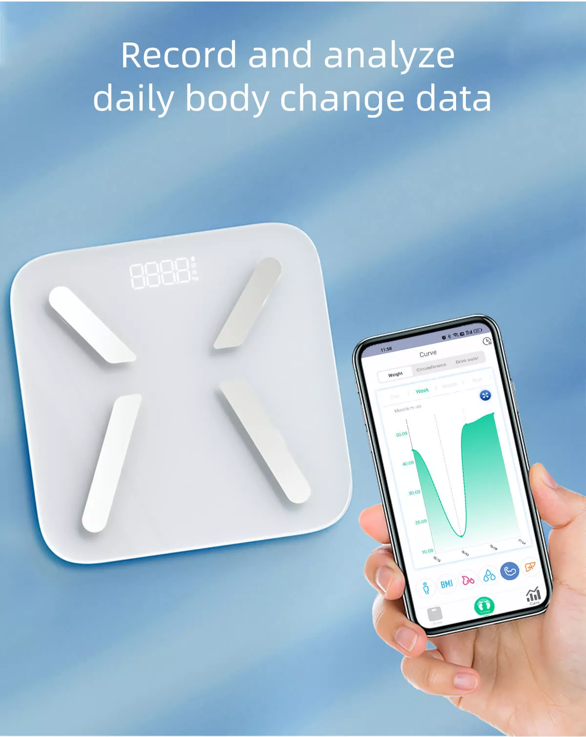 bluetooth bathroom scale, smart bathroom scales, best weighing machine for body weight