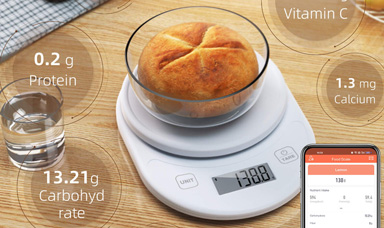 smart kitchen food scale with bluetooth